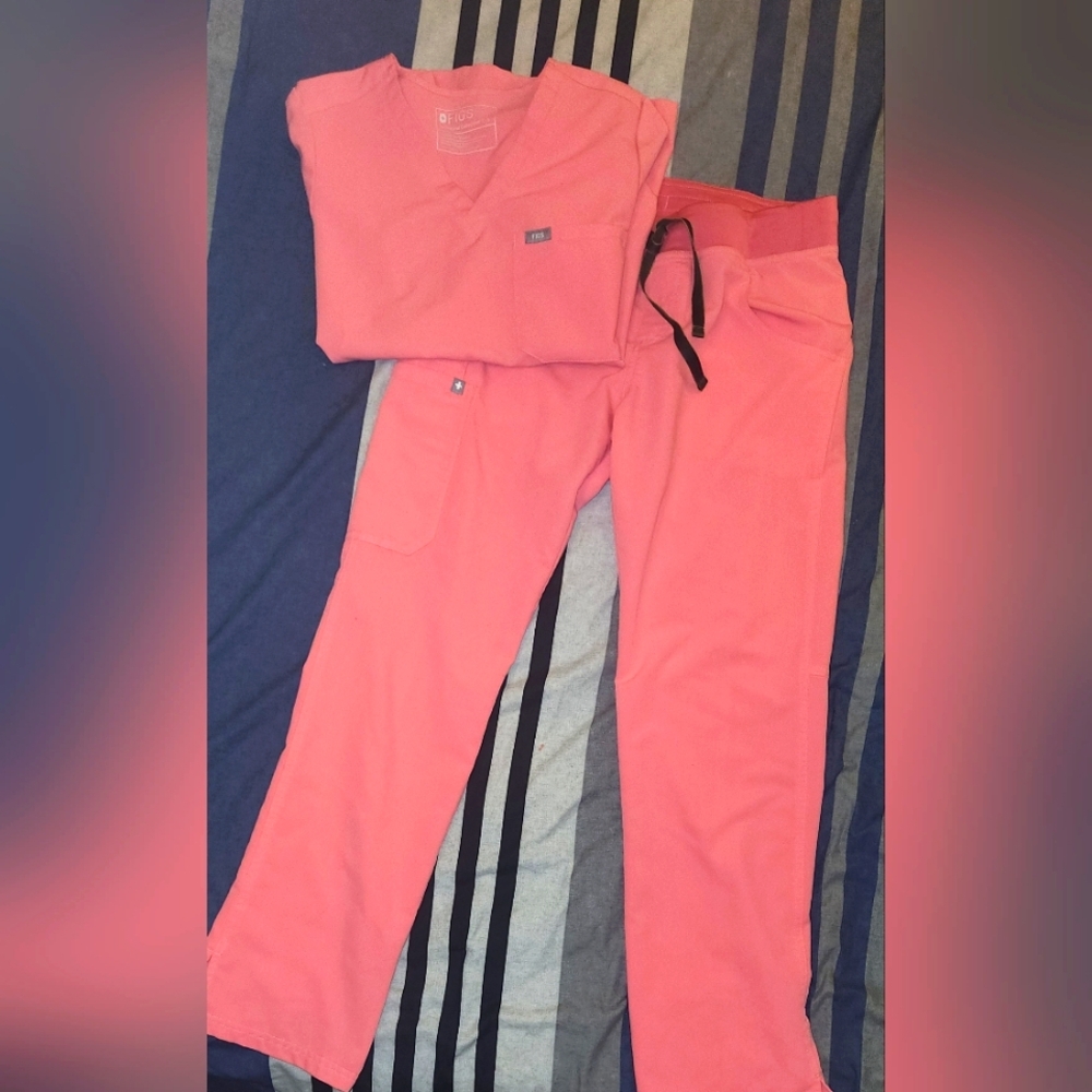 Figs Set Neon Pink Small